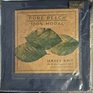Pure Beech Twin XL Sheet Set - New Home | Color: Navy | Size: xl